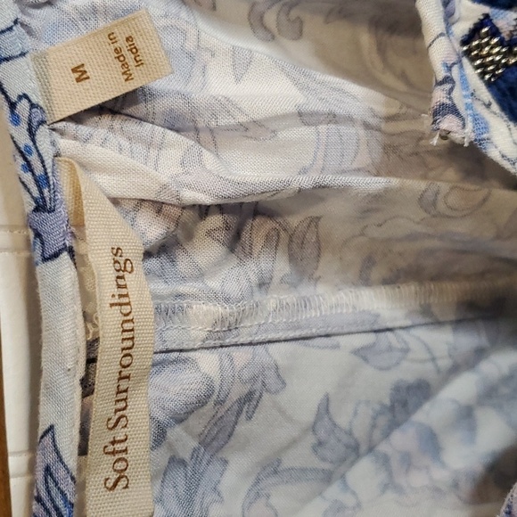 Soft Surroundings Gem Embroidered BOHO popover Tunic Medium - Picture 3 of 9